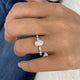 Radianté Ring 1.5 ct TCW , Solid Gold 14k