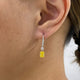 Diamond Dangle Earrings 1.9 ct Yellow Gold