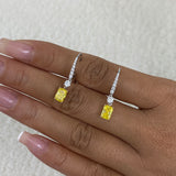 Diamond Dangle Earrings 1.9 ct Yellow Gold