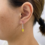 Diamond Dangle Earrings 1.9 ct Yellow Gold