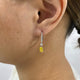 Diamond Dangle Earrings 1.4 ct Yellow Gold