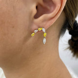 Diamond Stud Earrings 2.2 ct Yellow Gold