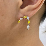 Diamond Stud Earrings 2.2 ct Yellow Gold