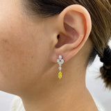 Diamond Dangle Earrings 2 ct White Gold