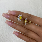 Diamond Stud Earrings 3.2 ct Yellow Gold