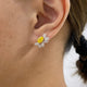 Diamond Stud Earrings 3.2 ct Yellow Gold