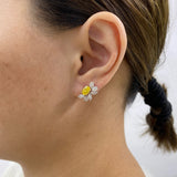 Diamond Stud Earrings 3.2 ct Yellow Gold