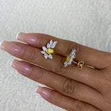 Diamond Stud Earrings 3.3 ct Yellow Gold