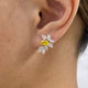 Diamond Stud Earrings 3.3 ct Yellow Gold