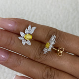 Diamond Stud Earrings 3.3 ct Yellow Gold