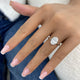 Silvara Ring 2 ct TCW , Solid Gold 14k