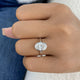 Silvara Ring 2 ct TCW , Solid Gold 14k