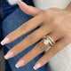 Monél Ring 1.9 ct TCW , Solid Gold 14k