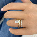 Monél Ring 1.9 ct TCW , Solid Gold 14k