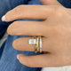 Monél Ring 1.9 ct TCW , Solid Gold 14k