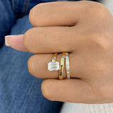 Monél Ring 1.9 ct TCW , Solid Gold 14k