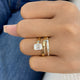 Monél Ring 1.9 ct TCW , Solid Gold 14k