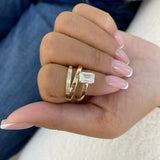 Monél Ring 1.9 ct TCW , Solid Gold 14k