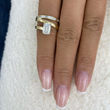 Monél Ring 1.9 ct TCW , Solid Gold 14k