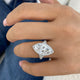 Zyvella Ring 5.7 ct TCW , Solid Gold 14k