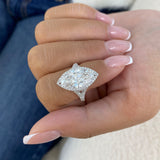 Zyvella Ring 5.7 ct TCW , Solid Gold 14k