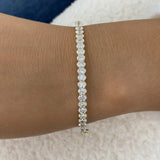 Diamond Bangle Bracelet 8.1 ct Yellow Gold