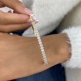 Diamond Bangle Bracelet 8.1 ct Yellow Gold