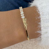 Diamond Bangle Bracelet 8.1 ct Yellow Gold