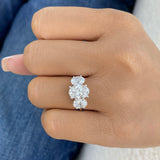 Anavey Ring 3.5 ct TCW , Solid Gold 14k