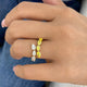 Diamond Band Ring 1.7 ct Yellow Gold