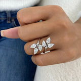 Cluster Ring Ring 3.2ct TCW, 14K Gold