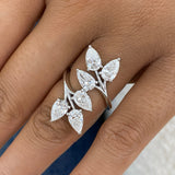 Diamond Cluster Ring 3.2 ct White Gold
