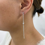 Diamond Drop Earrings 2.2 ct White Gold