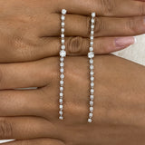 Diamond Drop Earrings 2.2 ct White Gold