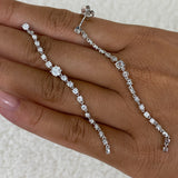 Diamond Drop Earrings 2.2 ct White Gold