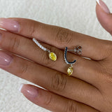 Diamond Dangle Earrings 1.2 ct White Gold