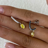 Diamond Dangle Earrings 1.2 ct White Gold