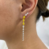 Diamond Drop Earrings 4.8 ct White Gold