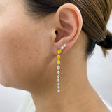 Diamond Drop Earrings 4.8 ct White Gold