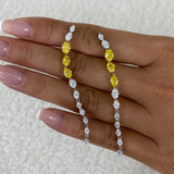 Diamond Drop Earrings 4.8 ct White Gold