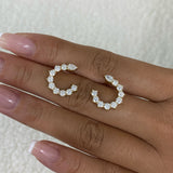 Diamond Hoop Earrings 1.9 ct Yellow Gold