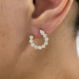 Diamond Hoop Earrings 1.9 ct Yellow Gold