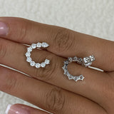 Diamond Hoop Earrings 1.9 ct White Gold