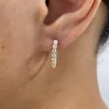 Diamond Hoop Earrings 0.7 ct Yellow Gold