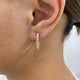 Diamond Hoop Earrings 0.8 ct Rose Gold
