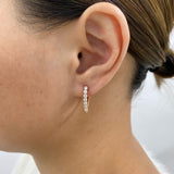 Diamond Hoop Earrings 0.8 ct Rose Gold