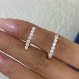 Diamond Hoop Earrings 0.8 ct Rose Gold