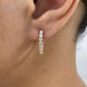 Diamond Hoop Earrings 0.8 ct Rose Gold