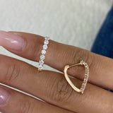 Diamond Hoop Earrings 0.8 ct Rose Gold