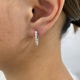 Diamond Hoop Earrings 0.7 ct White Gold